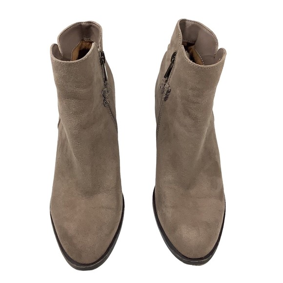 Banboo Avenge Women’s 6.5 Tan Brown Faux Suede Leather Ankle Boots Botties Heel - Picture 2 of 11